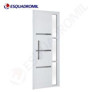 Porta Lambril branca c vidro 210x90 Esquadromil