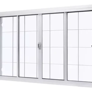 Janela Correr Quadr Liso Branca 4F c/Grade 150x100 Ramassol